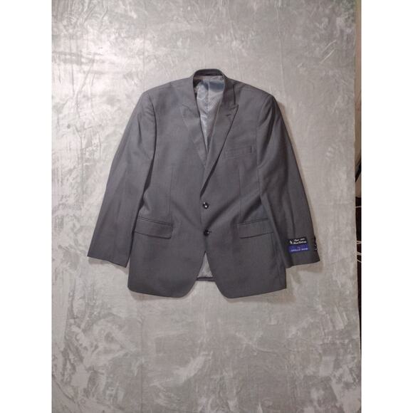 Apollo King Mens Super 160s Hand Tailoring Suit Jacket & Vest Char Black 44 - Picture 1 of 16